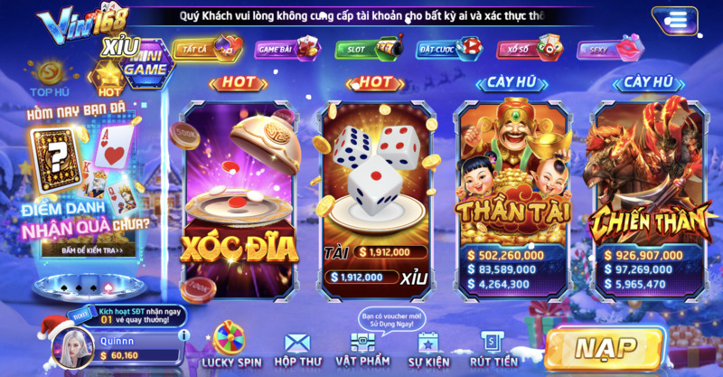 Vin168 là sân chơi casino online trực tuyến uy tín đình đám trên thị trường 