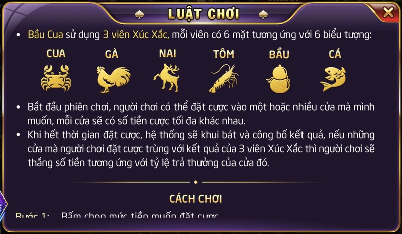 Luật chơi Bầu cua online cơ hản