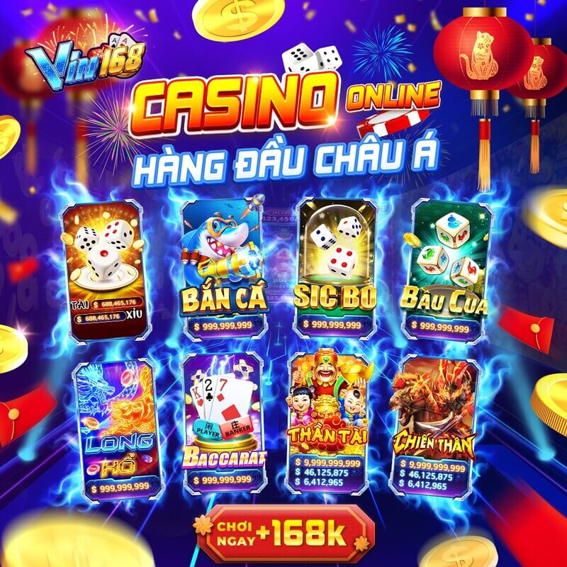 Kho game giải trí Vin168 đỉnh cao